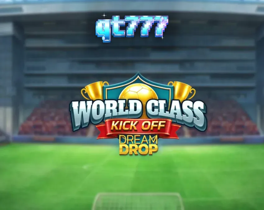 Tampilan visual slot World Class Kick Off Dream Drop dengan tema stadion retro